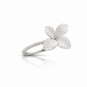 Pasquale Bruni Petit Garden 18ct White Gold 0.81ct Diamond Medium Flower Ring
