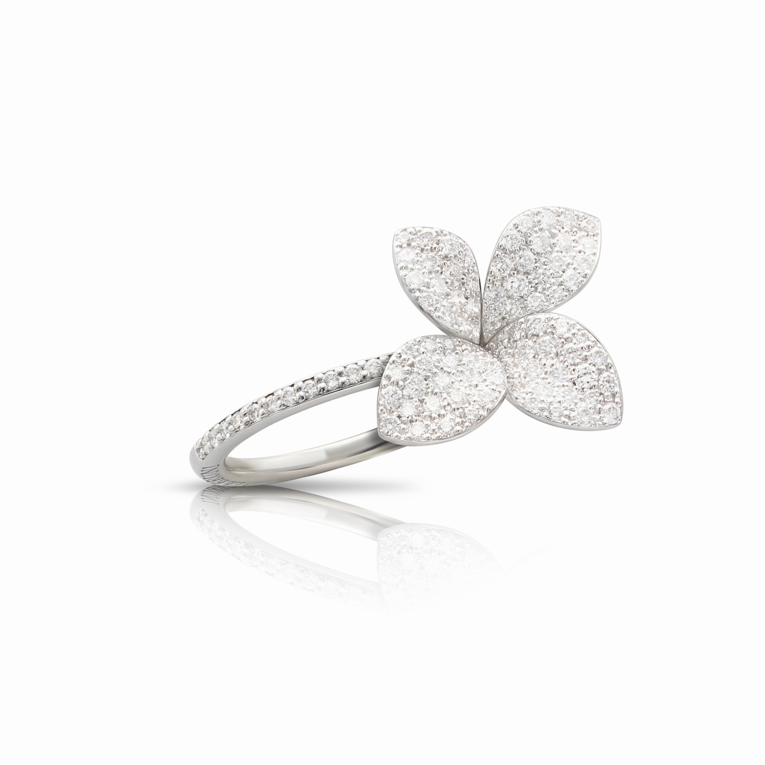 Pasquale Bruni Petit Garden 18ct White Gold 0.81ct Diamond Medium Flower Ring