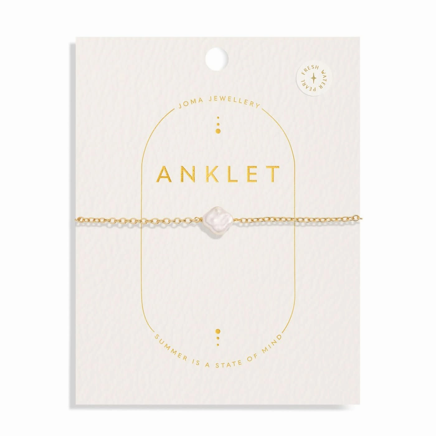 Pearl Clover Gold Plated Anklet 8531