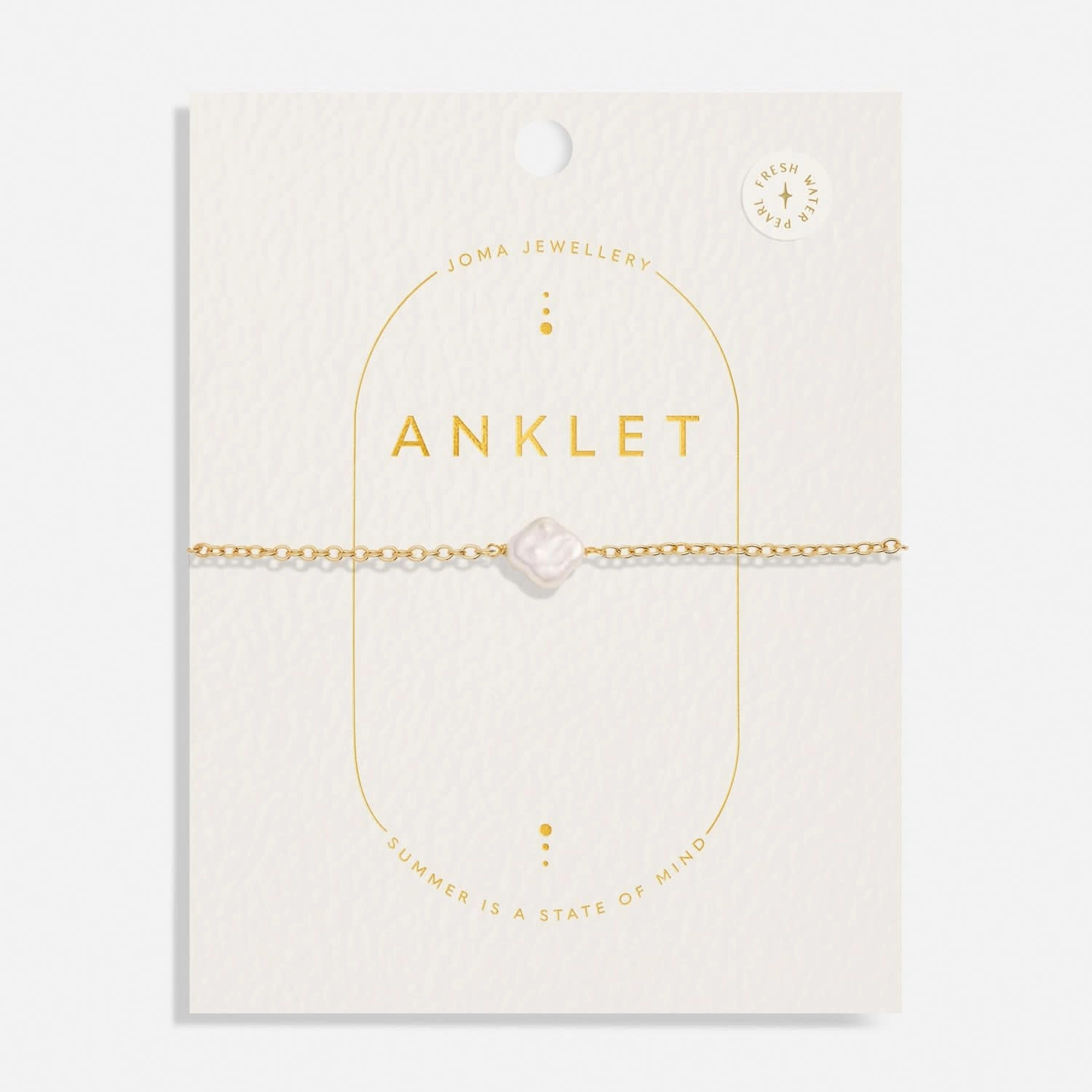 Pearl Clover Gold Plated Anklet 8531