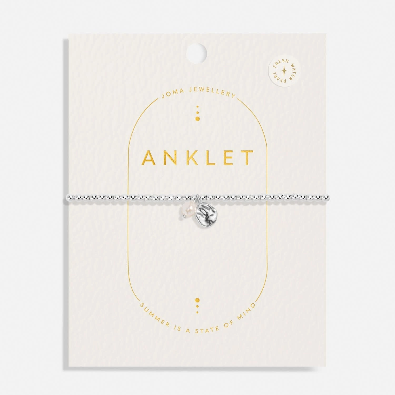 Pearl Silver Plated Anklet 8625