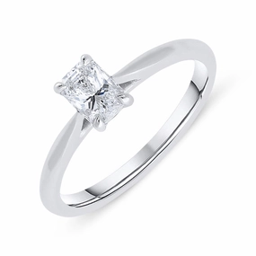 Phoenix Cut Platinum 0.44ct Diamond Solitaire Ring