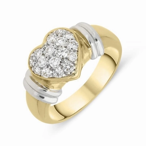 Picchiotti 18ct Yellow Gold 0.31ct Diamond Heart Ring