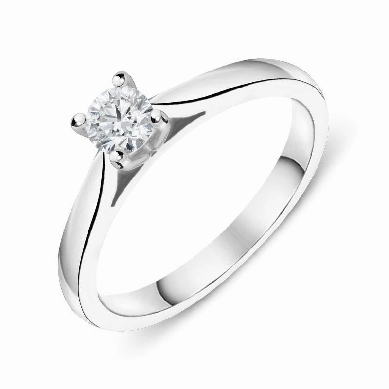 Platinum 0.20ct Diamond Brilliant Cut Solitaire Ring