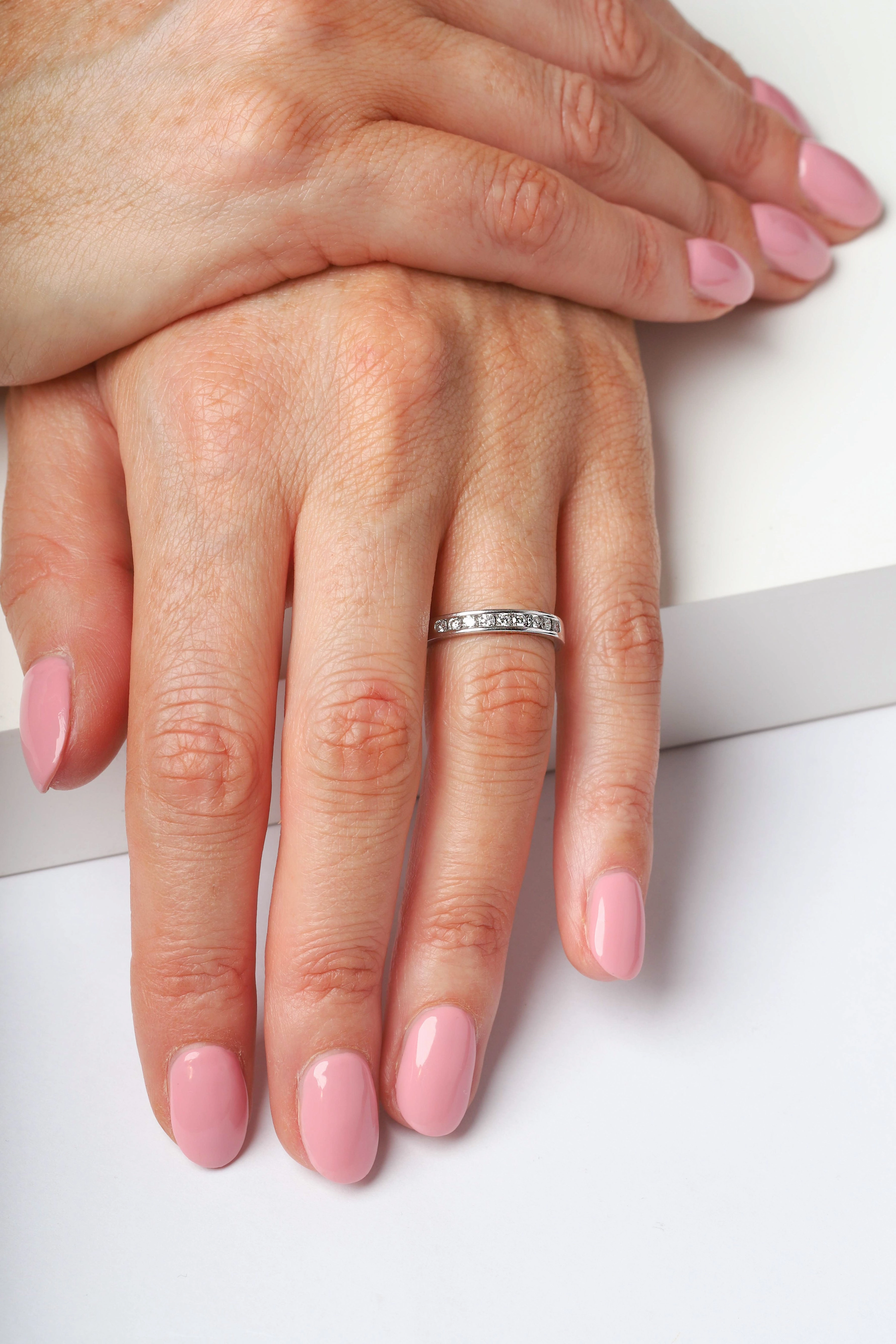 Platinum 0.30ct Diamond Channel Set Wedding Half Eternity Ring
