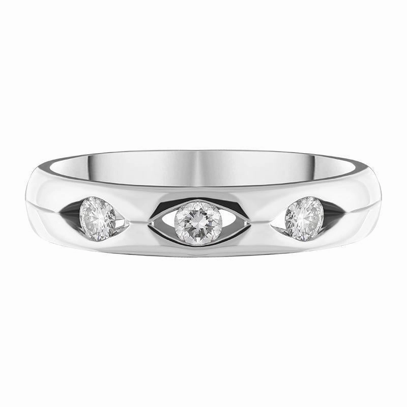 Platinum 0.30ct Diamond Wedding Band Ring