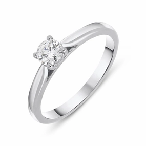 Platinum 0.33ct Diamond Brilliant Cut Solitaire Ring