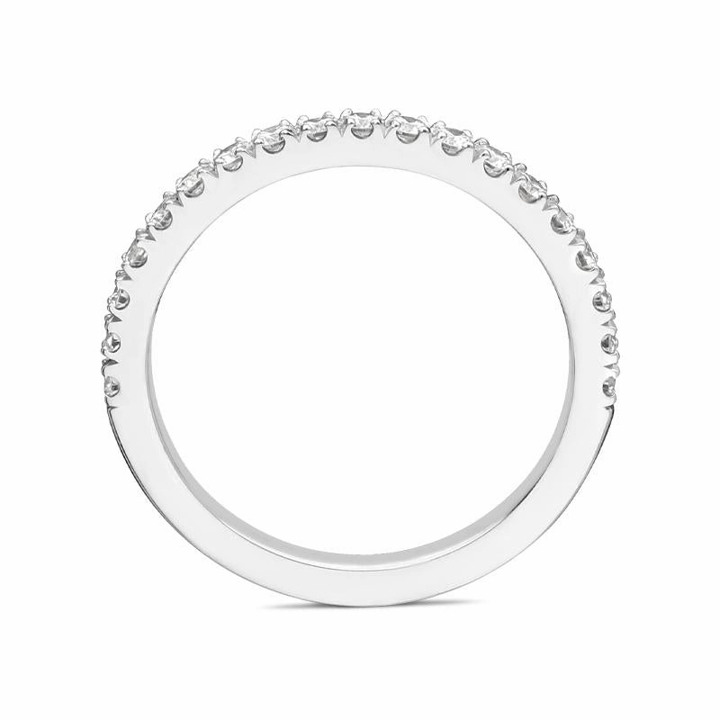Platinum 0.40ct Diamond Brilliant Cut Half Eternity Ring