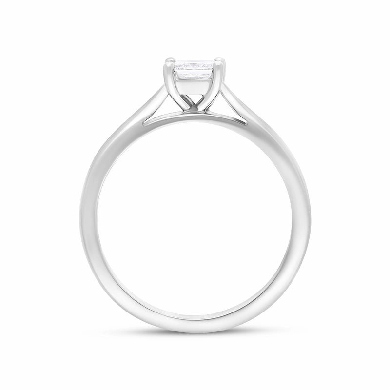 Platinum 0.40ct Diamond GIA Certified Princess Cut Solitaire Ring