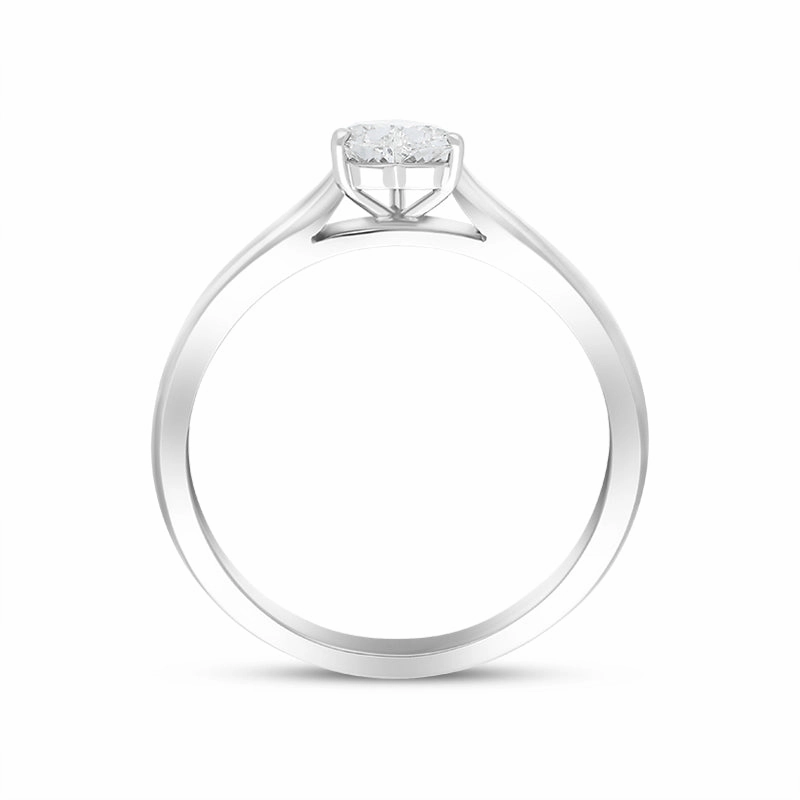 Platinum 0.71ct Diamond Heart Cut Solitaire Ring