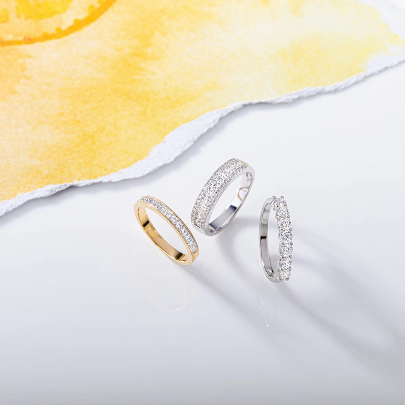Platinum 0.72ct Diamond Brilliant Cut Wedding Half Eternity Ring