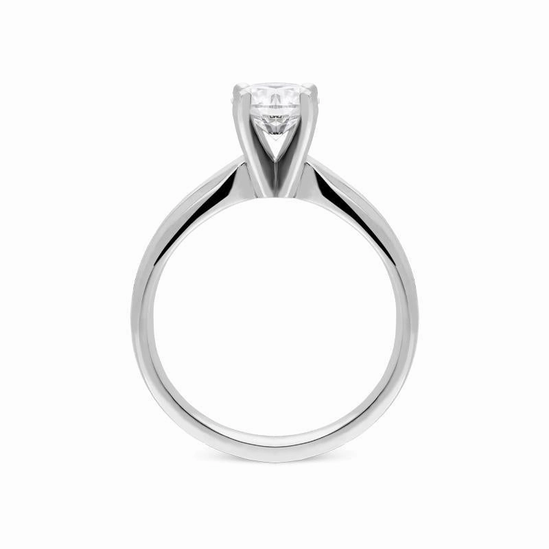 Platinum 0.80ct Diamond Solitare Ring D