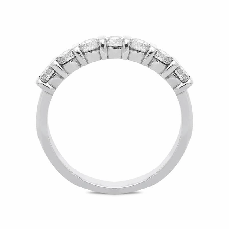 Platinum 0.87ct Diamond Bar Set Half Eternity Ring