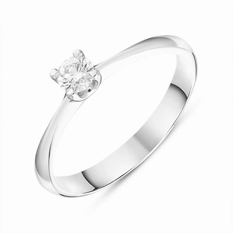 Platinum Brilliant Cut 0.18ct Diamond Solitaire Ring