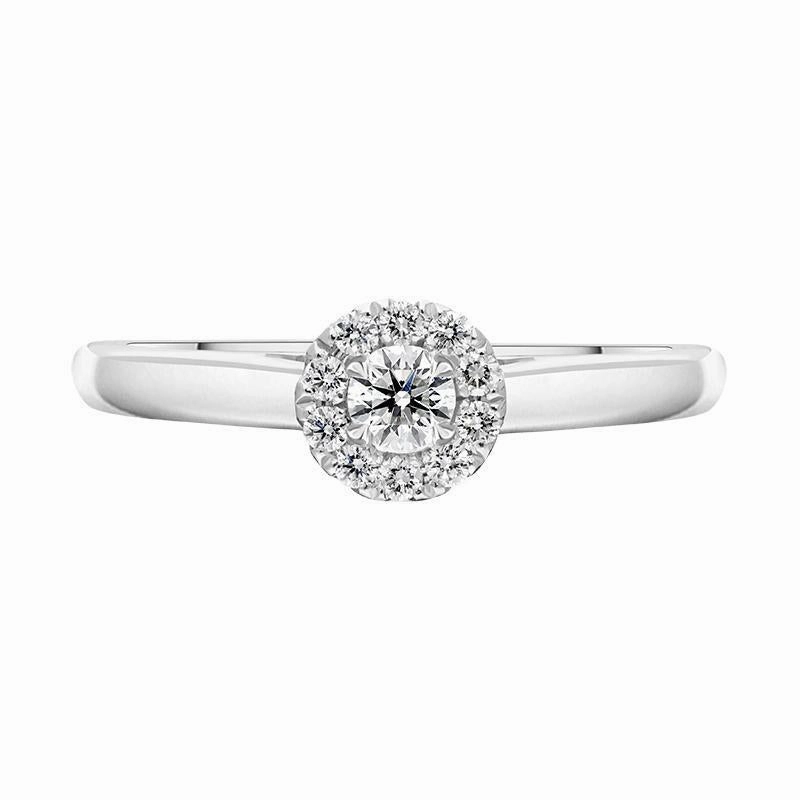 Platinum Brilliant Cut 0.20ct Diamond Round Ring