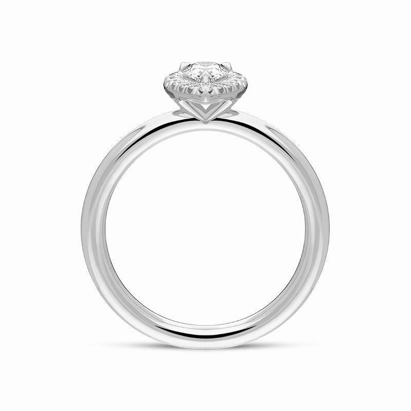 Platinum Brilliant Cut 0.39ct Diamond Pear Ring