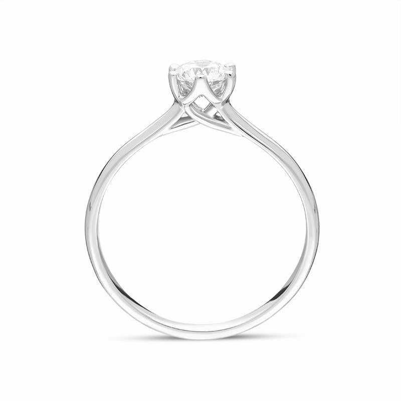 Platinum Brilliant Cut 0.55ct Diamond Trellis Set Solitaire Ring