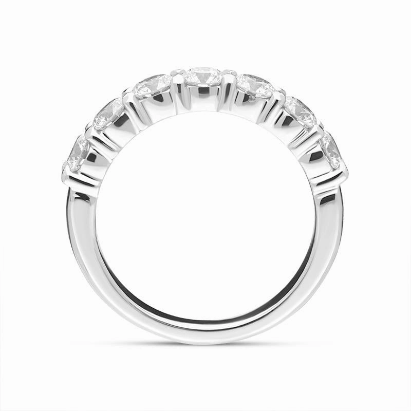 Platinum Brilliant Cut 1.52ct Diamond Half Eternity Ring