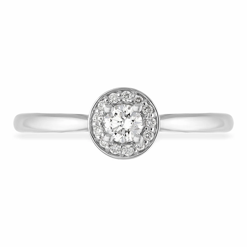 Platinum Diamond Round Brilliant Cut Cluster Ring