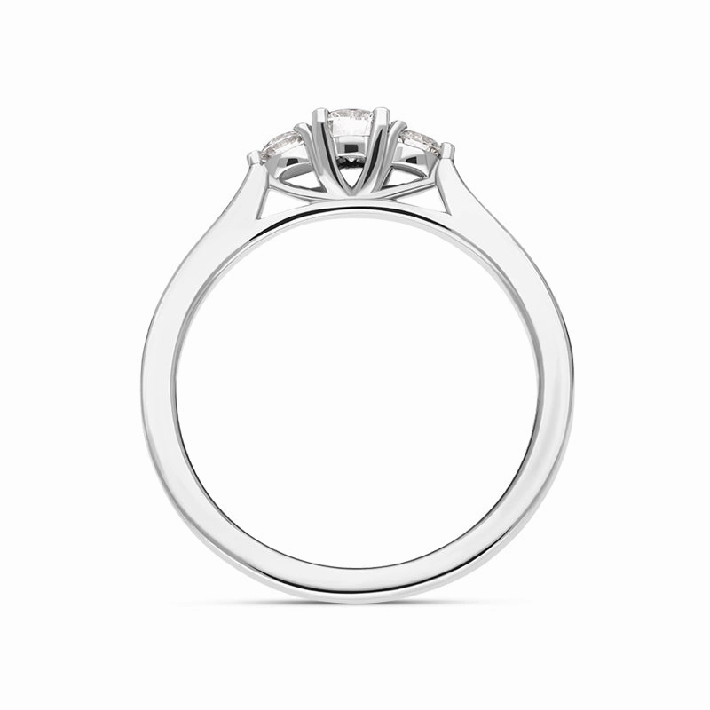 Platinum Diamond Three Stone Ring