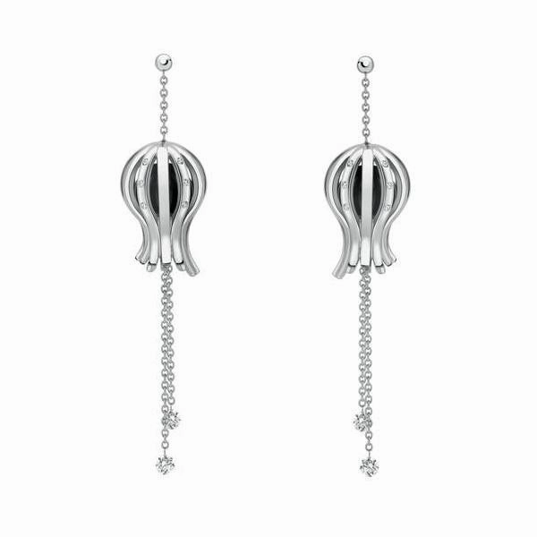 Platinum Whitby Jet 0.48ct Diamond Enlighten Drop Earrings