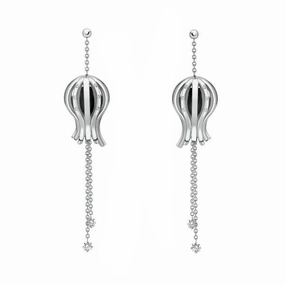 Platinum Whitby Jet 0.48ct Diamond Enlighten Drop Earrings