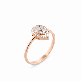Ponte Vecchio Benvenuto 18ct Rose Gold 0.14ct Diamond Ring