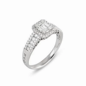 Ponte Vecchio Benvenuto 18ct White Gold 0.67ct Diamond Cluster Ring
