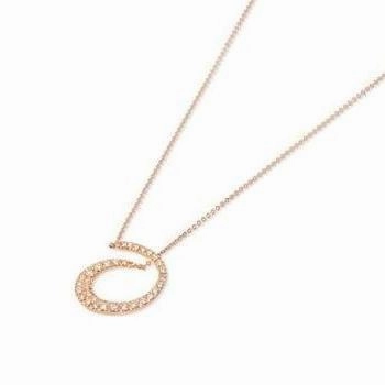 Ponte Vecchio Botticelli 18ct Rose Gold 0.27ct Diamond Swirl Necklace