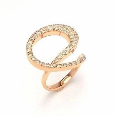 Ponte Vecchio Botticelli 18ct Rose Gold 0.95ct Diamond Looped Ring