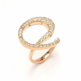 Ponte Vecchio Botticelli 18ct Rose Gold 0.95ct Diamond Looped Ring