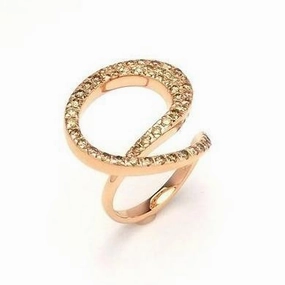 Ponte Vecchio Botticelli 18ct Rose Gold 1.08ct Diamond Looped Ring