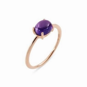 Ponte Vecchio Gioia 18ct Rose Gold 1.30ct Amethyst Oval Ring