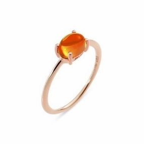 Ponte Vecchio Gioia 18ct Rose Gold 1.30ct Citrine Oval Ring
