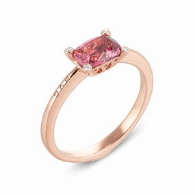 Ponte Vecchio Iris 18ct Rose Gold 0.90ct Pink Tourmaline Diamond Ring