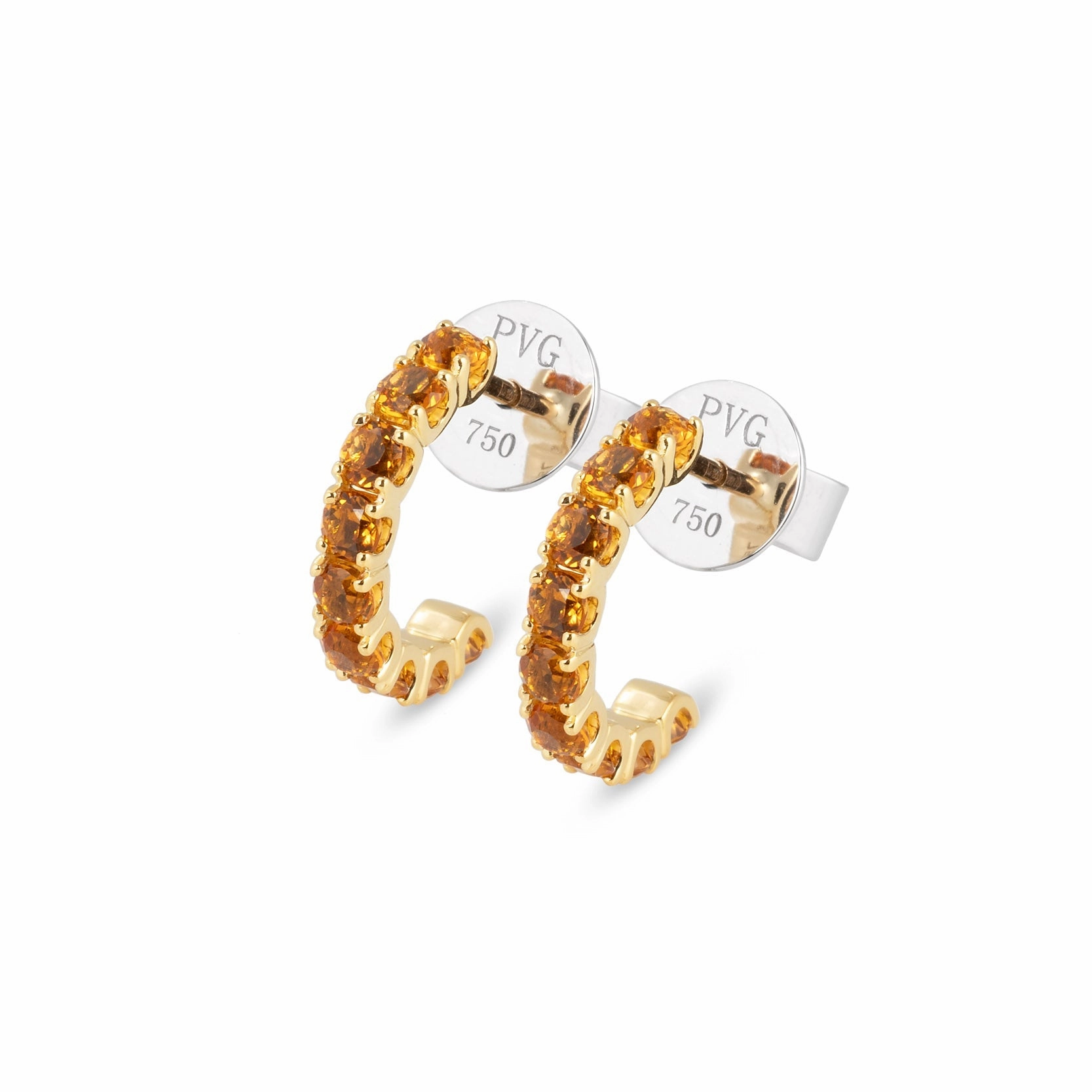 Ponte Vecchio Iris 18ct Yellow Gold Citrine Hoop Earrings
