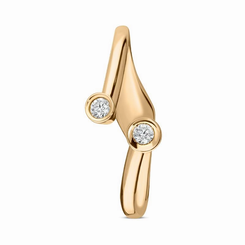 Ponte Vecchio Liberty 18ct Rose Gold 0.6ct Diamond Crossover Ring