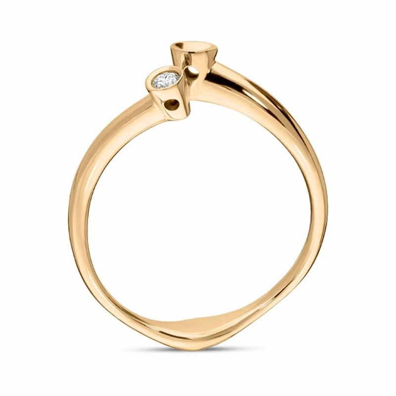 Ponte Vecchio Liberty 18ct Rose Gold 0.6ct Diamond Crossover Ring
