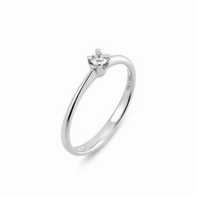Ponte Vecchio Love Promise 18ct White Gold 0.15ct Diamond Solitaire Ring