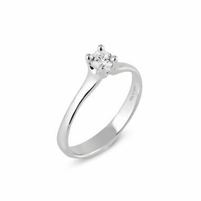 Ponte Vecchio Love Promise 18ct White Gold 0.20ct Diamond Solitaire Ring