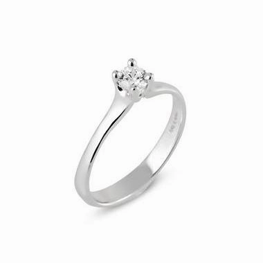 Ponte Vecchio Love Promise 18ct White Gold 0.20ct Diamond Solitaire Ring