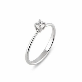 Ponte Vecchio Love Promise 18ct White Gold 0.20ct Diamond Solitaire Ring