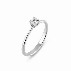 Ponte Vecchio Love Promise 18ct White Gold 0.25ct Diamond Solitaire Ring