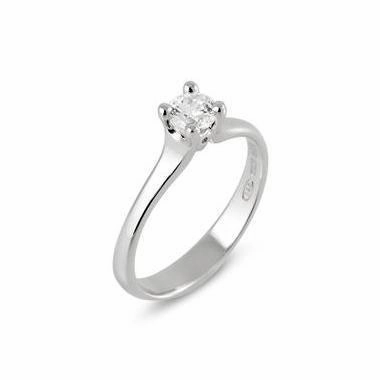 Ponte Vecchio Love Promise 18ct White Gold 0.30ct Diamond Solitaire Ring