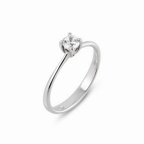 Ponte Vecchio Love Promise 18ct White Gold 0.30ct Diamond Solitaire Ring