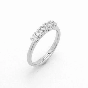 Ponte Vecchio Love Promise 18ct White Gold 0.45ct Diamond Half Eternity Ring