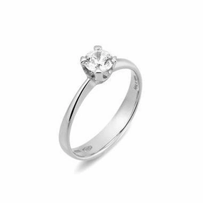 Ponte Vecchio Love Promise 18ct White Gold 0.50ct Diamond Solitaire Ring
