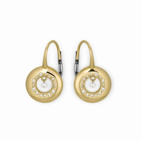 Ponte Vecchio Vega 18ct Yellow Gold 0.36ct Diamond Open Circle Drop Earrings