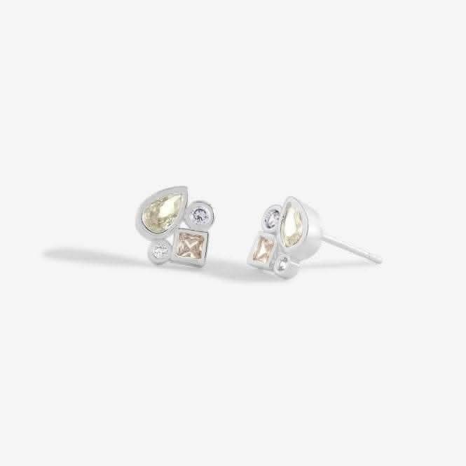 Radiant Treasures Gems Studs Silver Earrings 5839