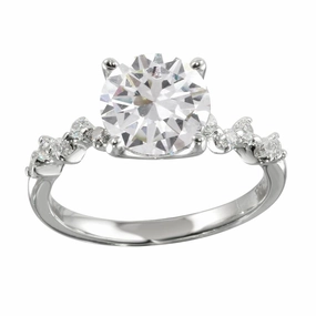 Rhodium Plated 925 Sterling Silver CZ Ring - STR01096